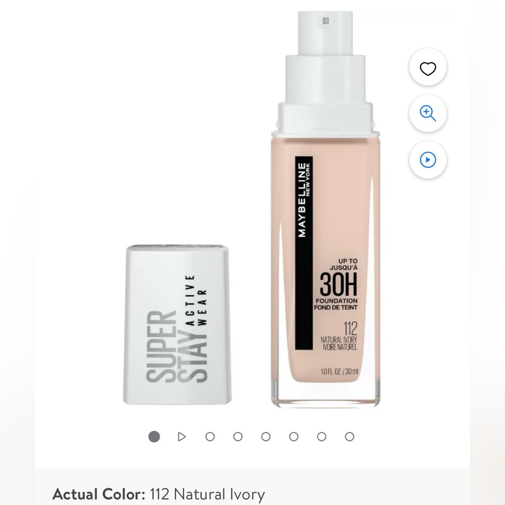 Maybelline Super Stay Liquid Foundation Makeup, Full Coverage, 112 Natural Ivory
